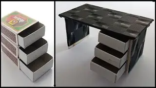 How To Make Matchbox Desk With Drawer \ Hand Made Matchbox Craft | DIY Art And Craft ...