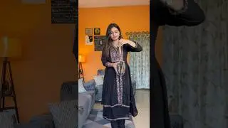 Kurta set from @myntra  || Black kurta set for festive #blacksuit #myntrahaul #ytshorts #fashion