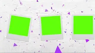 Moving polaroid  Photo frames with paper particles l Green screen effects (free to use)