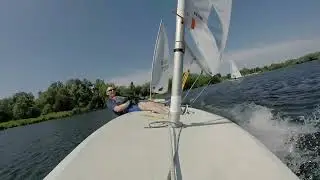 Laser Dinghy Sailing at HCYC, Club Racing, New Sail
