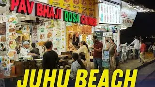 Juhu Beach 🏖️ | Weekend Crowd & Street Food Vibes | Mumbai Beach Nightlife