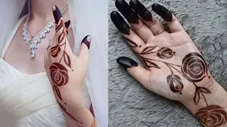 Simple Rose Mehndi Design 2025 | easy rose henna for back hand |new mehndi design| mehandi ka design