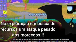 Terraria 2 - O ataque dos morcegos em meio a explora&ccedil;&atilde;o por recursos 