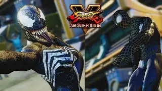 STREET FIGHTER V AE, SHE-VENOM VS SPIDER-MAN! (SFV PC MODS)