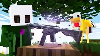 Minecraft PERO los Bloques nos dan ARMAS