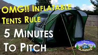 Inflatable Air Tent Pitching - Air tents are easy and fast to pitch with just one person!