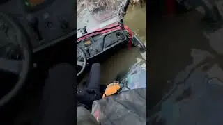 We sunk the side by side in the creek and my buddy Gavin had to pull us out of the creek 😂