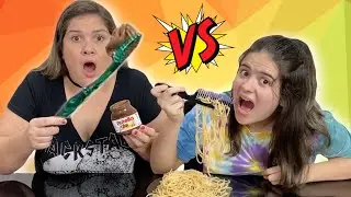COMENDO COMIDAS COM OBJETOS SUPER  ESTRANHOS! FOOD CHALLENGE