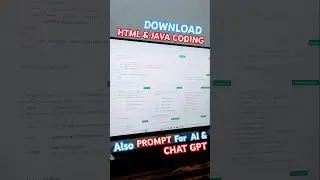 Get JAVA Html For App & Get Prompt For AI or Chat GPT #java #html #coding #aiprompting #prompt