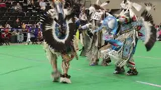 4 Bears Powwow 2024, SNL, Jr. Men's Traditional Finals. Grp1, Jared Brown fr Arizona, Grp2 Random