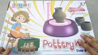 Pottery wheel kit || Unboxing || tried for the first time...😍 #unboxing #viral #pottery #statisfying