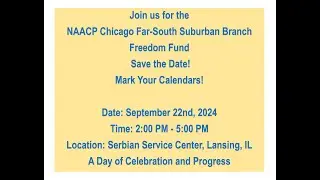Save the date NAACPCFSSB  Freedom Fund 2024