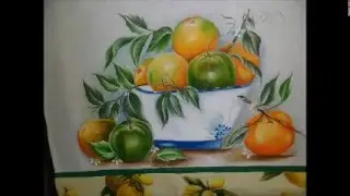 como pintar laranja madura e verde.
