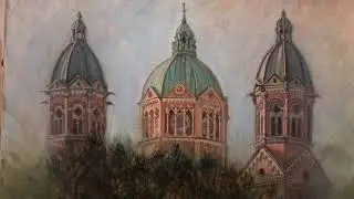 Painting St Lukas Church - Munich