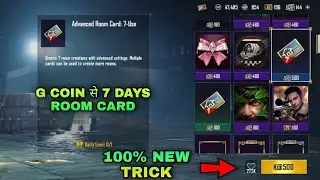 HOW TO PURCHASE BUY 7 DAYS ROOM CARD WITH G COIN IN BGMI PUBG MOBILE | HOW TO GET FREE ROOM CARD
