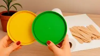 HOW BEAUTIFUL!😍 AN INCREDIBLE WAY TO USE PLASTIC LIDS IN HOME DECOR!! THE BEST OF WASTE!