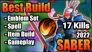 SABER! LEGENDARY!!! 1 SHOT BUILD 1 HIT BUILD!! SABER LATEST BEST BUILD! #mlbb #saber #saberbuild2022