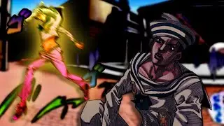 Josuke Higashikata Posing on THE WORLD