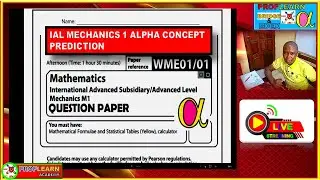 Edexcel IAL Mechanics 1 2026 Exam Prediction Paper – Most Likely Questions & Model Answers