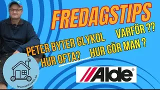 Peter byter glykol i V&auml;rmesystemet p&aring;  husbilen