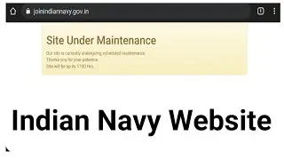 Indian Navy Website | Under Maintenance | क्या हो सकता | 😒