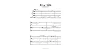 Silent Night &mdash;  Easy String Quartet &mdash; Sheet Music