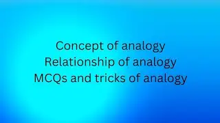 Analogy relationship/ concept of analogy / HEC USAT / HEC exames