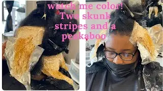 watch me do two skunk stripes and a peakaboo!