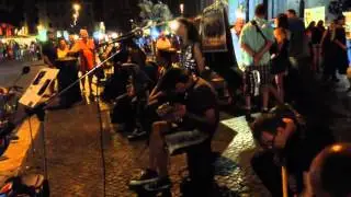 Guitarist, tribute Mario Colaluca, at Piazza Navona July 13, 2015 cover Santana