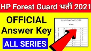HP forest guard official answer key 2021 | ALL SERIES (A B C) | hp forest guard answer key 2021