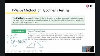 5 Hypotheses Testing - P-Value Method for a Mean