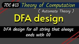 DFA design for all string that always ends with 00