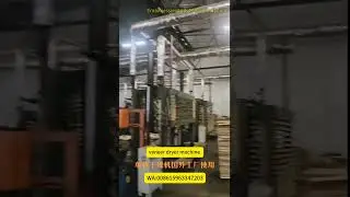 Core veneer dryer machine squre tube type  #plywoodmachine #woodpressmachine #veneermachine