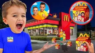 Дрон ПОЙМАЛ ЗЛЫХ Влада и Ники в Haunted McDonald's Happy Meal в 3 часа ночи!