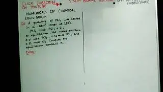 XI Chemistry Numericals of 