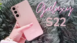 Samsung Galaxy S22 Pink Gold Unboxing + accessories💕