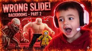 I Chose the Wrong Slide&hellip; 😨 BACKROOMS PART 2 (Roblox)
