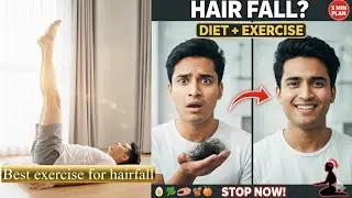 Stop Hair Fall Fast! 🔥 Complete Hair Growth Routine (Diet + Exercise + Tips) #hairfall 