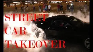 Car Meet So Lit The Cops Watch Burnouts!! Streetcar Takeover Texas 2017