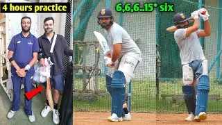Virat Kohli and Rohit Sharma working hard during practice session to play India A vs Aus A 3rd ODI