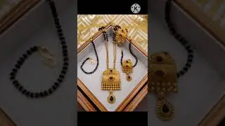 Gold Plated Traditional Mangalsutra and Earring set