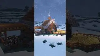 Caba&ntilde;a acogedora en la nieve ❄️ #minecraftbuilding #minecraft #minecrafttutorial