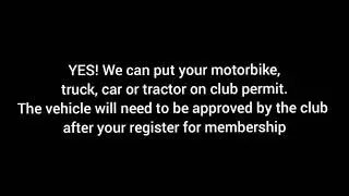 Club permit Registration - frequently asked questions - VIVID car club inc