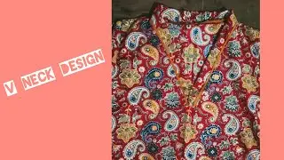 Very easy v coller neck cutting and stiching