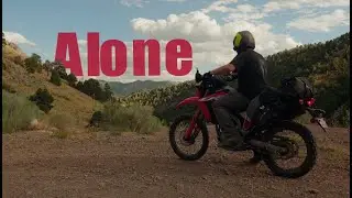 Alone in the desert Moto camping and cave exploring - nature ASMR