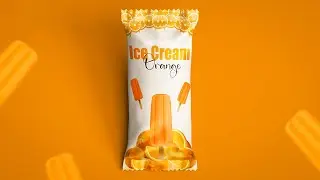 Orange Icecream Packaging Design In Coreldraw