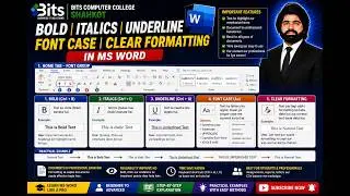 HOW TO USE BOLD | ITALICS | UNDELINE | FONT CASE | CLEAR FORMATING IN MS WORD