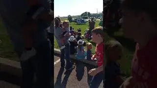 Kids watching  Care Flight