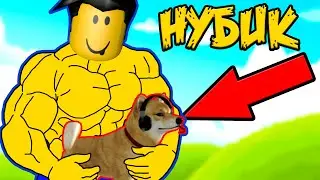 НУБИК ПОКАЧАЛСЯ СОБАКОЙ В СИМУЛЯТОР КАЧКА ! Workout Island Роблокс