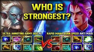 WHO IS STRONGEST? | ULTRA ANNOYING ARMY GOD PHANTOM LANCER VS. RAPID MANA BURN SPEED ANTI MAGE DOTA2